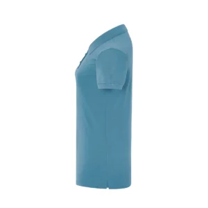 Polo JHK POPL200 en azul petróleo, vista lateral