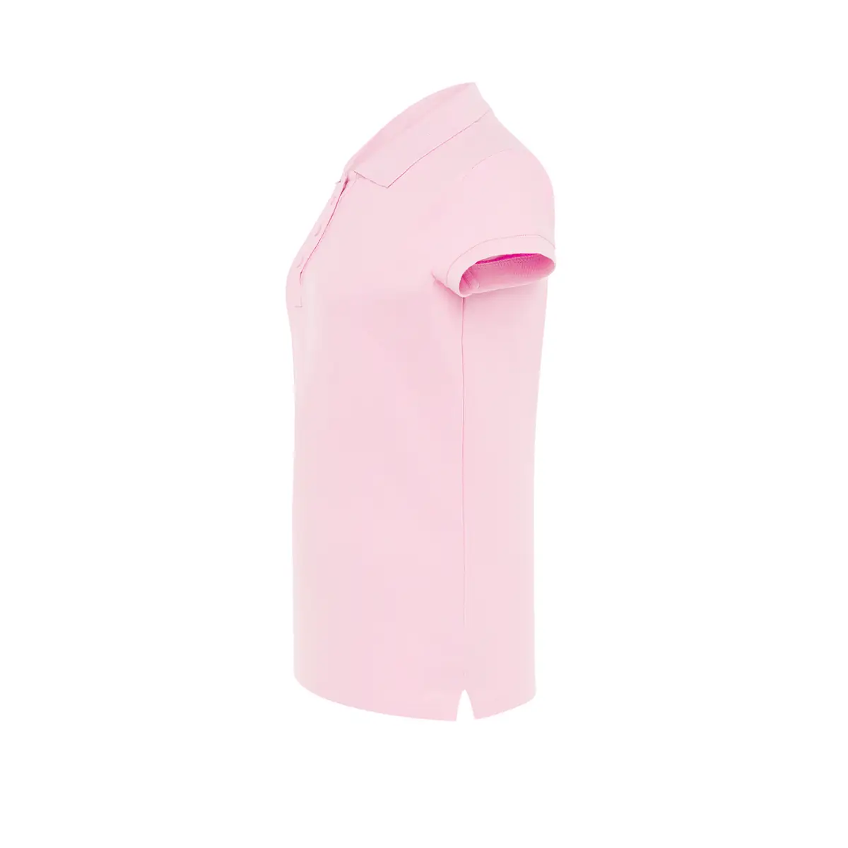 Polo piqué mujer manga corta JHK POPL200 81 Polo JHK POPL200 en rosa, vista lateral
