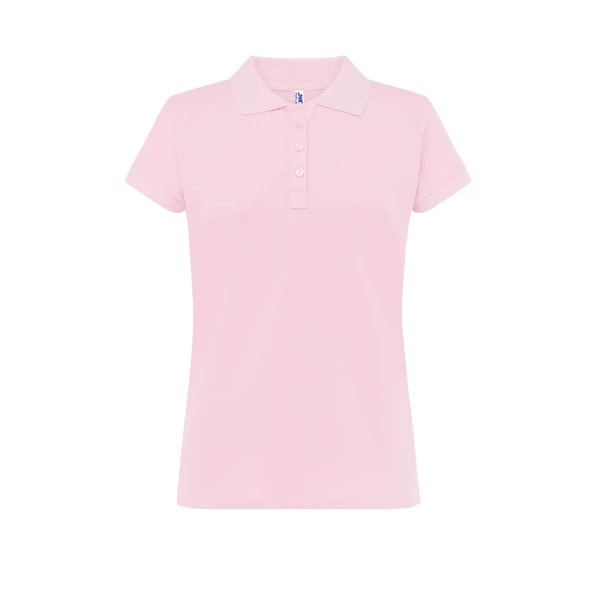 Polo piqué mujer manga corta JHK POPL200 80 Polo JHK POPL200 en rosa, vista frontal