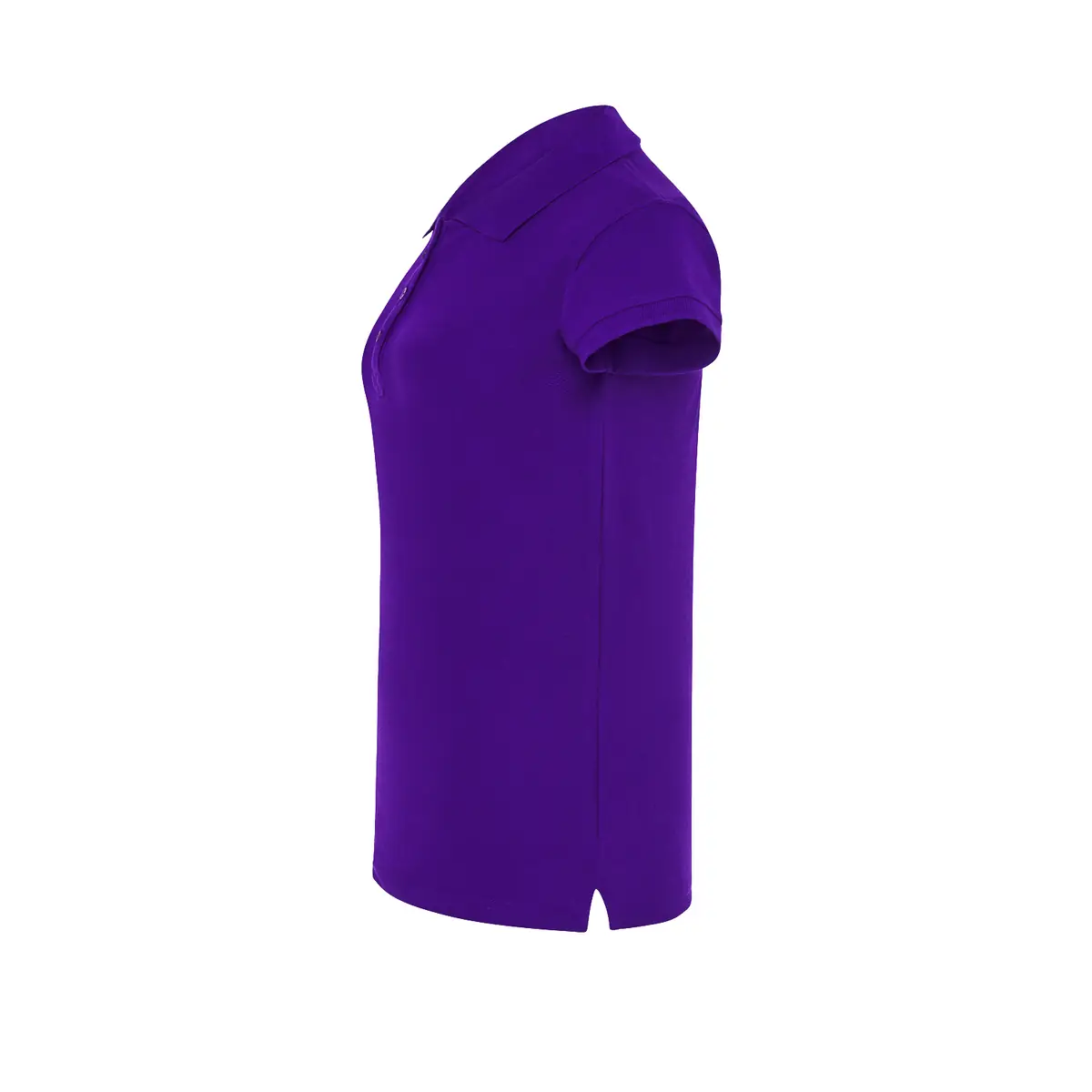 Polo piqué mujer manga corta JHK POPL200 84 Polo JHK POPL200 en morado, vista lateral
