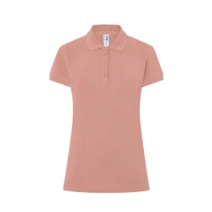 Polo JHK POPL200 en rosa vintage, vista frontal