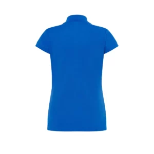Polo JHK POPL200 en azul royal, vista trasera