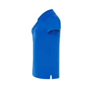 Polo JHK POPL200 en azul royal, vista lateral