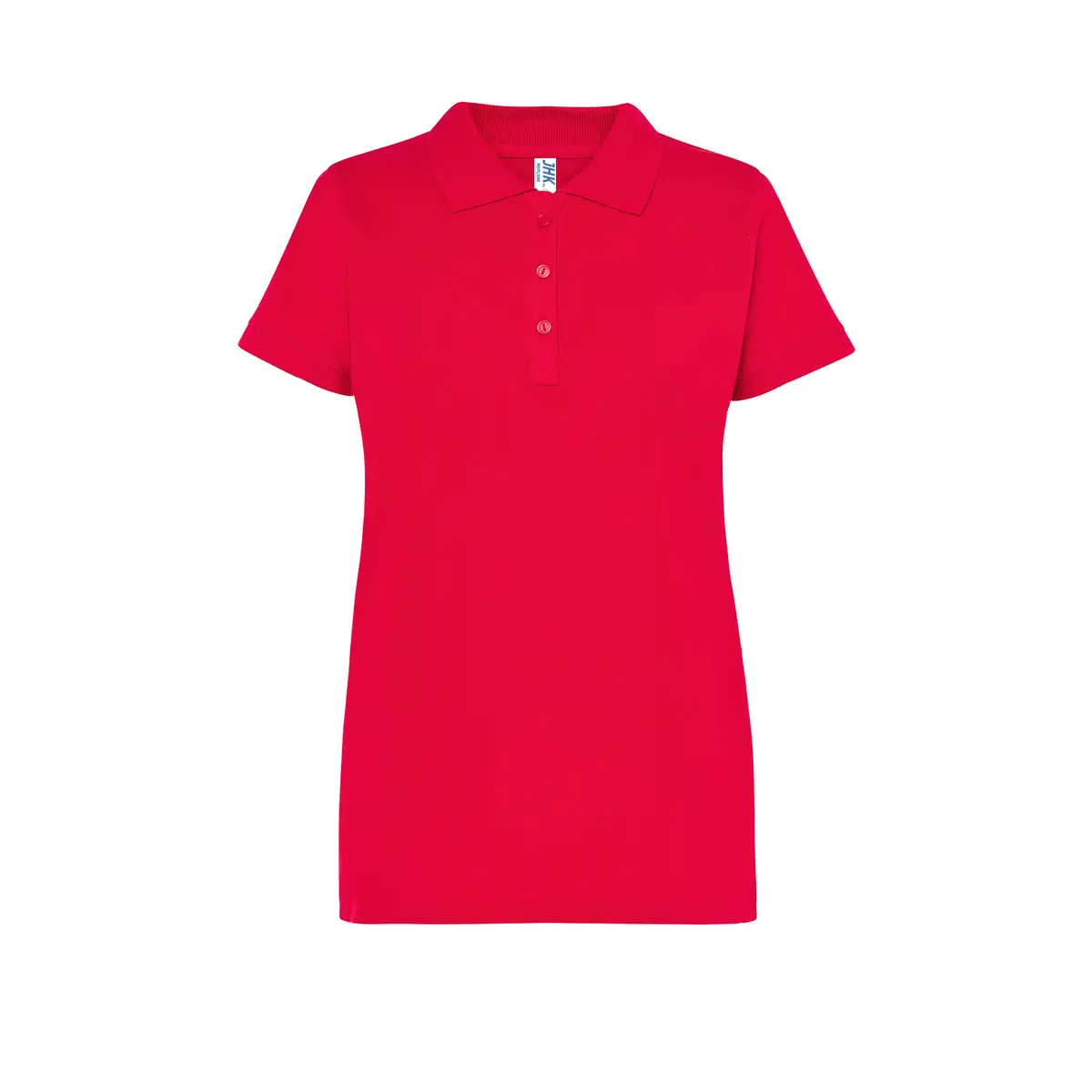 Polo piqué mujer manga corta JHK POPL200 92 Polo JHK POPL200 en rojo, vista frontal