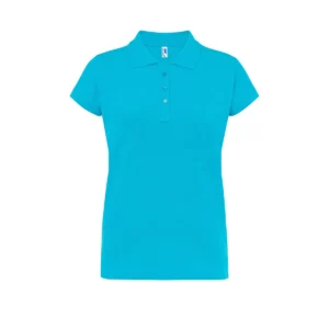 Polo JHK POPL200 en turquesa, vista frontal