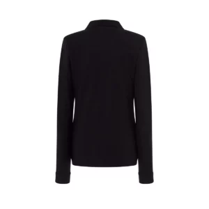 Polo JHK POPL200LS en negro de manga larga, vista trasera
