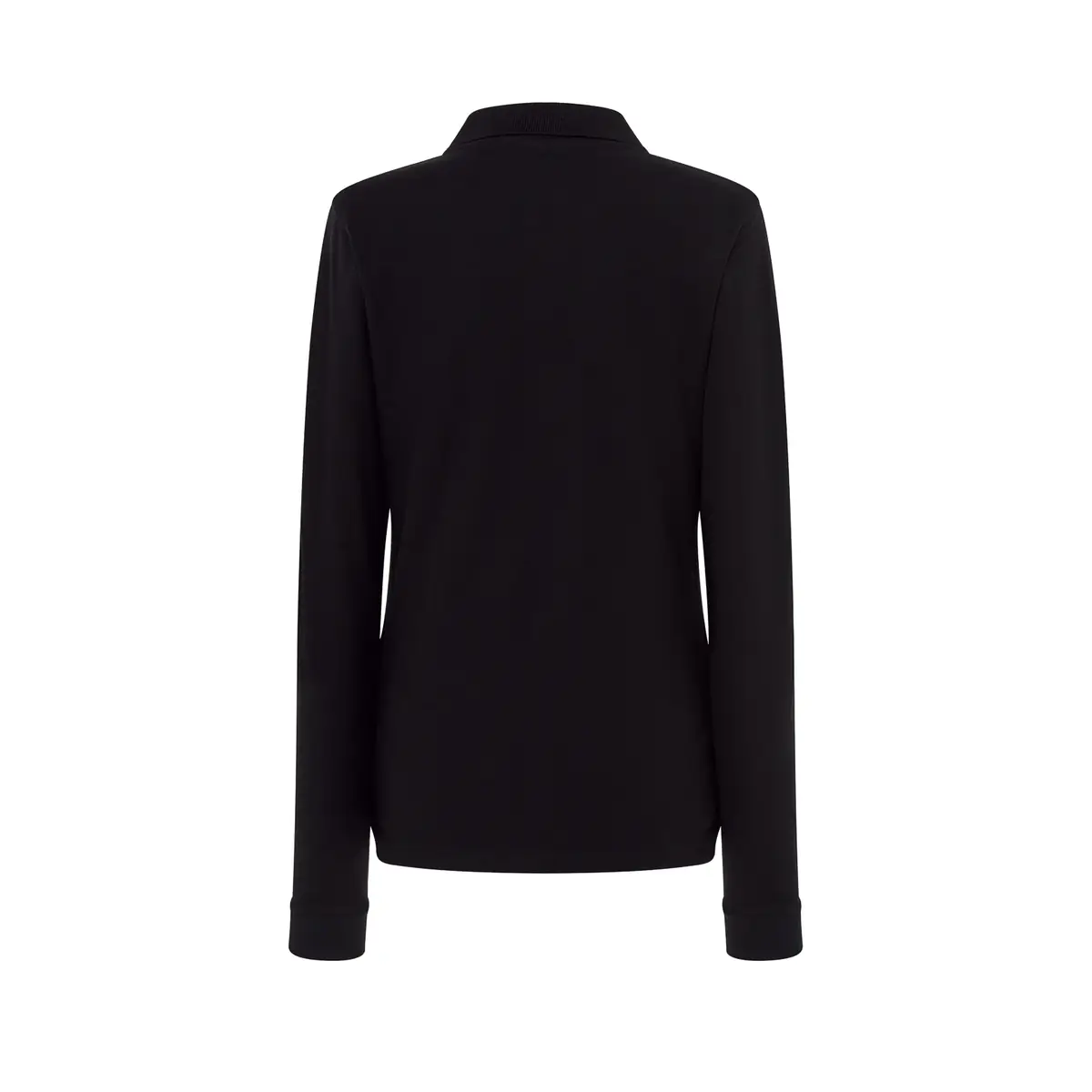 Polo piqué mujer manga larga JHK POPL200LS 4 Polo JHK POPL200LS en negro de manga larga, vista trasera