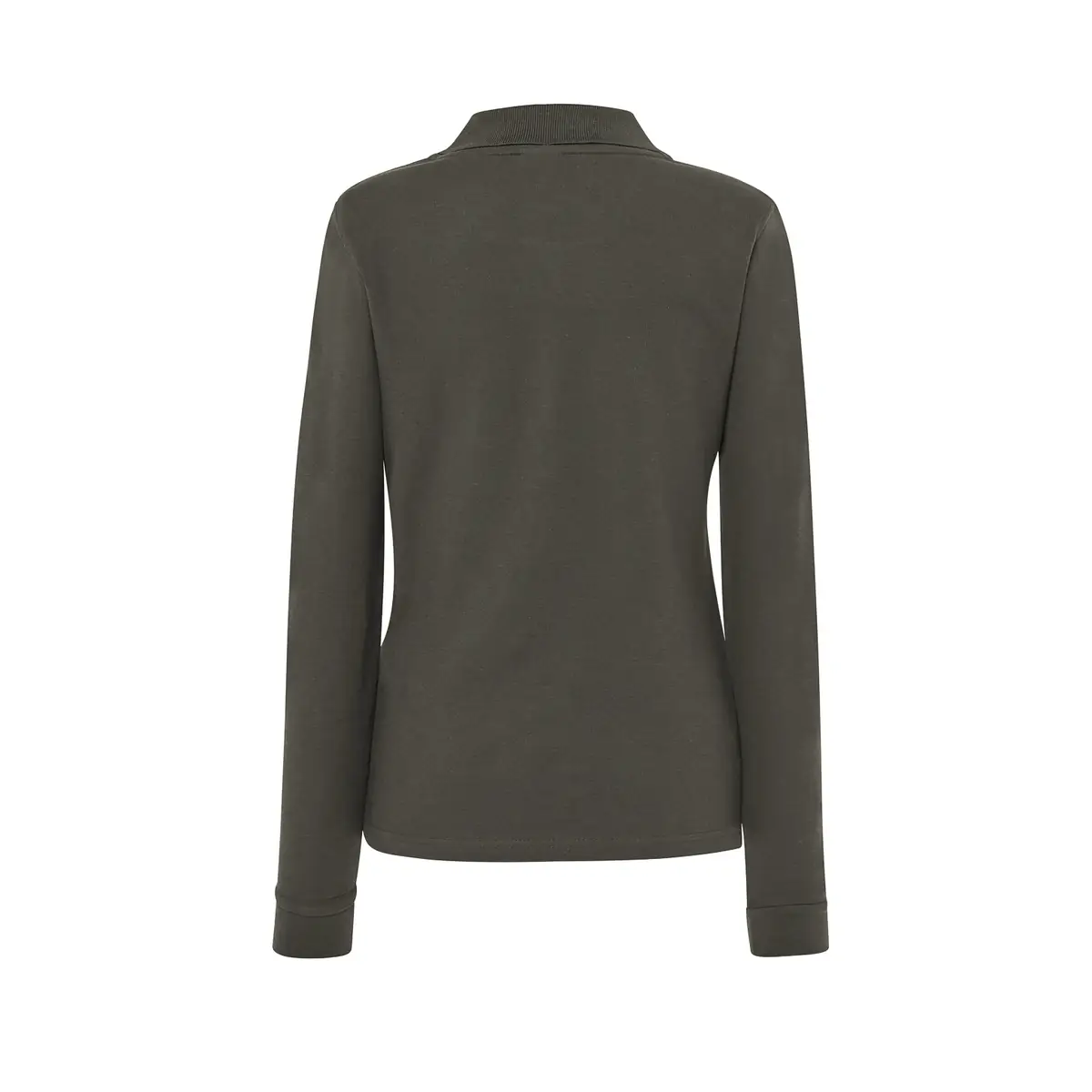 Polo piqué mujer manga larga JHK POPL200LS 10 Polo JHK POPL200LS en grafito de manga larga, vista trasera