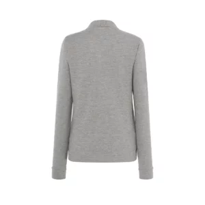 Polo JHK POPL200LS en gris vigoré de manga larga, vista trasera