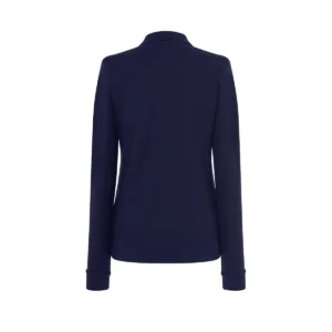 Polo JHK POPL200LS en azul marino de manga larga, vista trasera