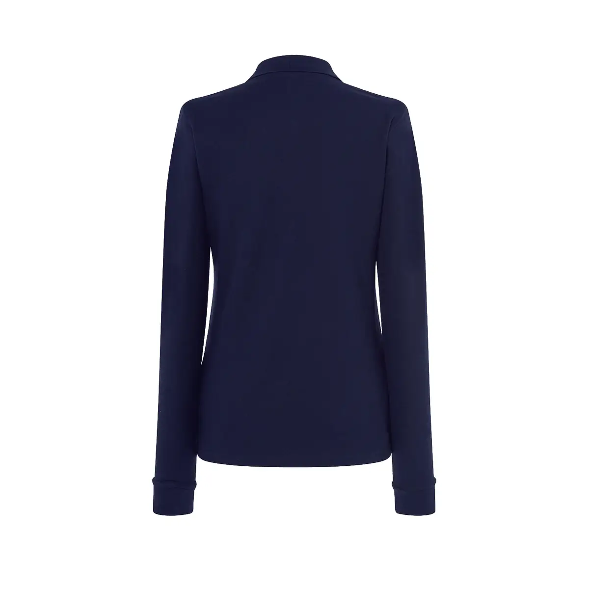 Polo piqué mujer manga larga JHK POPL200LS 16 Polo JHK POPL200LS en azul marino de manga larga, vista trasera