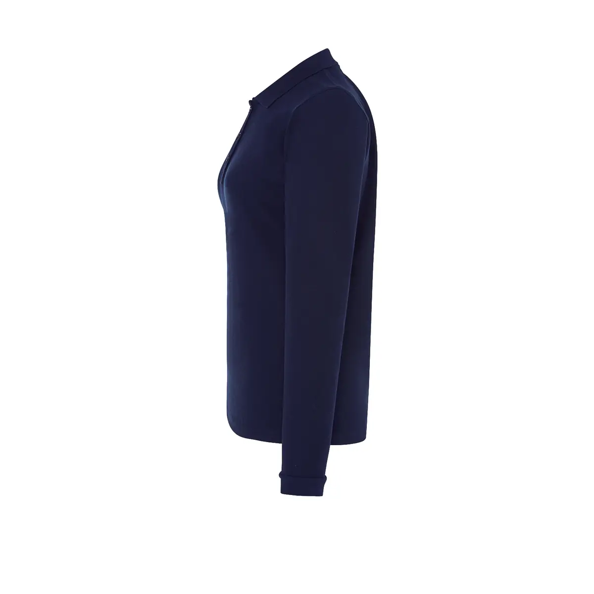 Polo piqué mujer manga larga JHK POPL200LS 15 Polo JHK POPL200LS en azul marino de manga larga, vista lateral