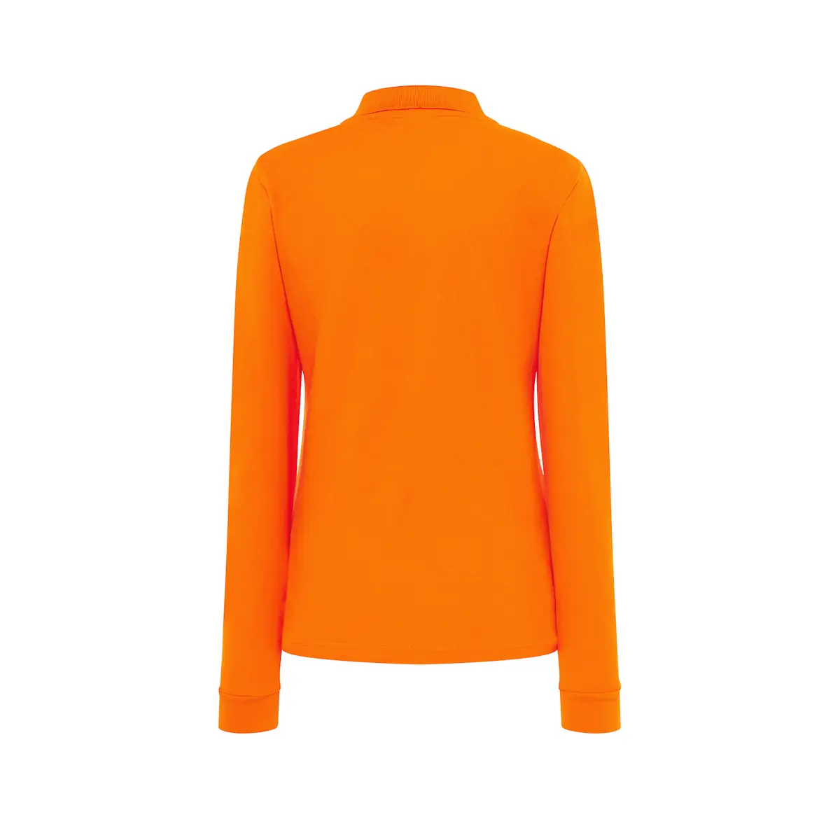 Polo piqué mujer manga larga JHK POPL200LS 19 Polo JHK POPL200LS en naranja de manga larga, vista trasera