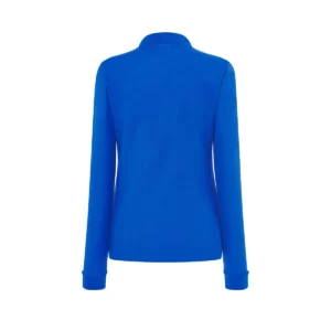 Polo JHK POPL200LS en azul royal de manga larga, vista trasera