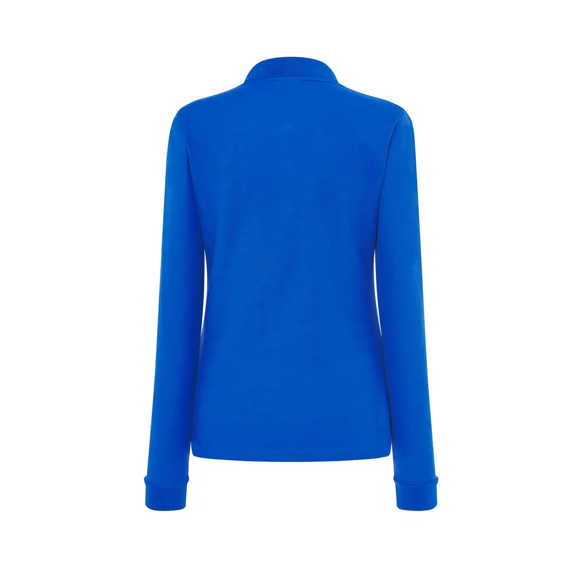 Polo piqué mujer manga larga JHK POPL200LS 22 Polo JHK POPL200LS en azul royal de manga larga, vista trasera