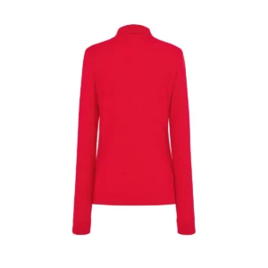 Polo JHK POPL200LS en rojo de manga larga, vista trasera