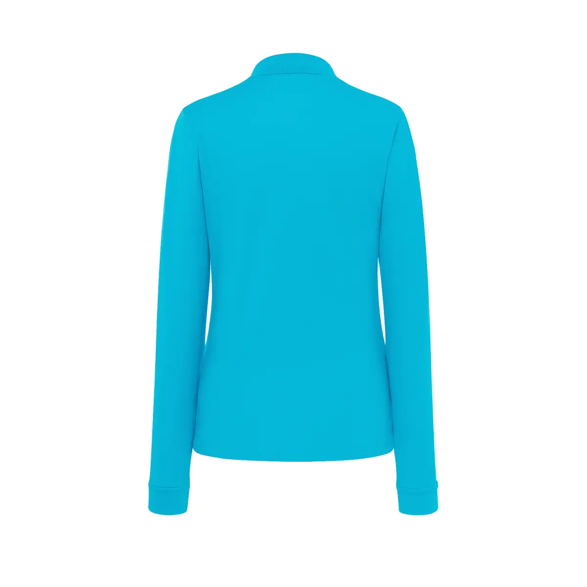 Polo piqué mujer manga larga JHK POPL200LS 28 Polo JHK POPL200LS en turquesa de manga larga, vista trasera