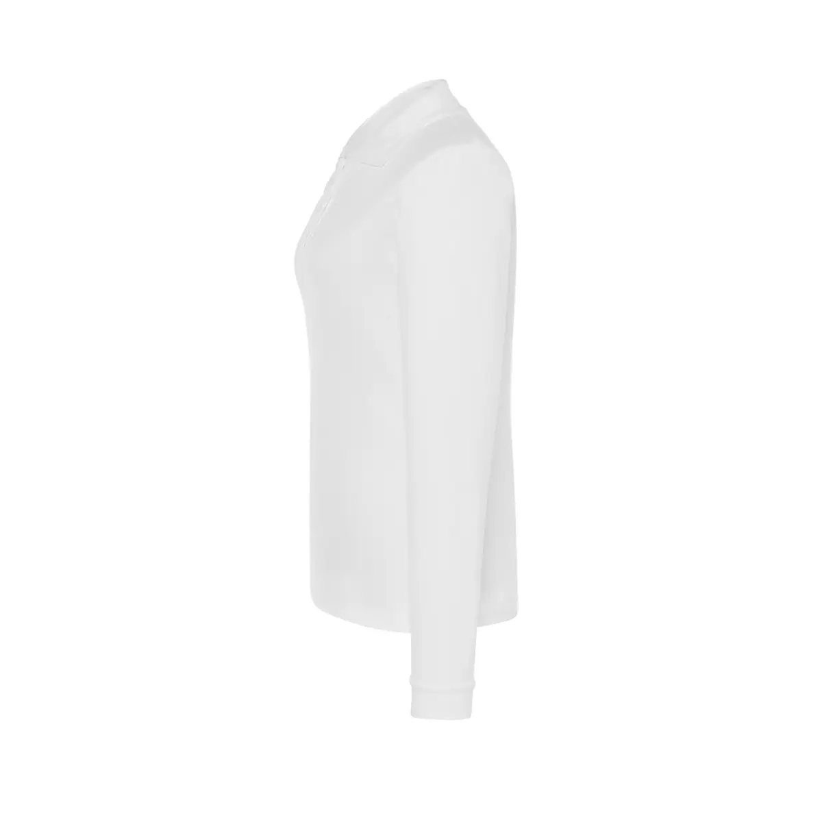 Polo piqué mujer manga larga JHK POPL200LS 30 Polo JHK POPL200LS en blanco de manga larga, vista lateral