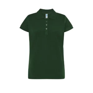 Polo JHK POPL200WK en verde botella, vista frontal