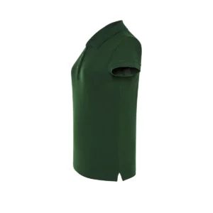 Polo JHK POPL200WK en verde botella, vista lateral
