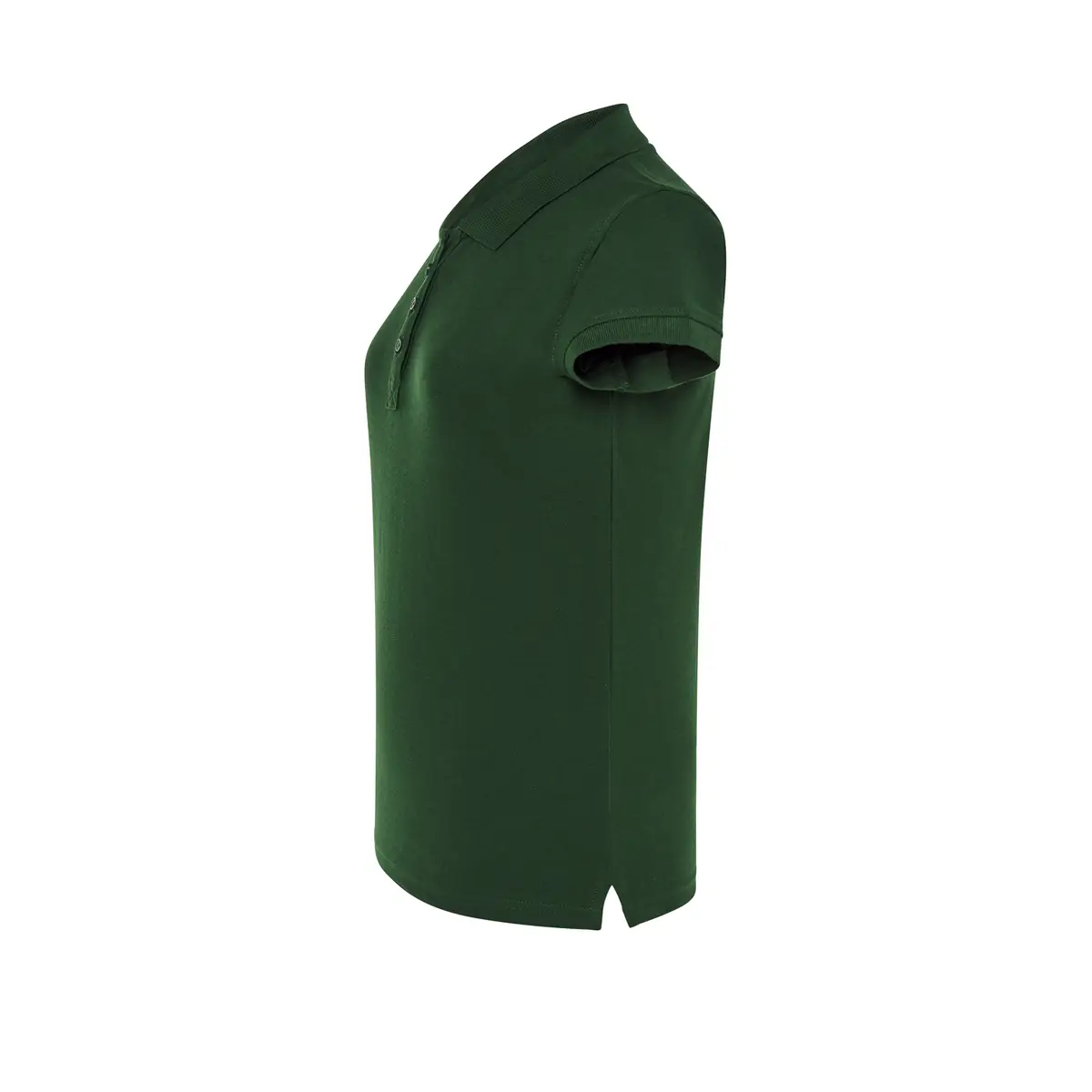 Polo de trabajo mujer JHK POPL200WK 3 Polo JHK POPL200WK en verde botella, vista lateral