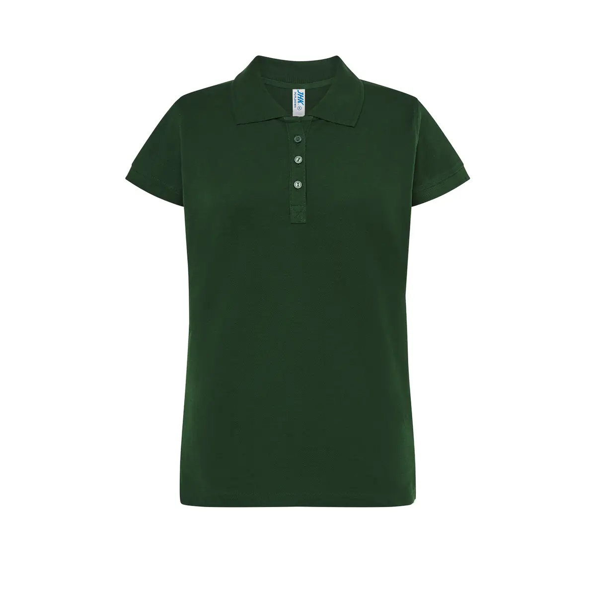 Polo de trabajo mujer JHK POPL200WK 2 Polo JHK POPL200WK en verde botella, vista frontal