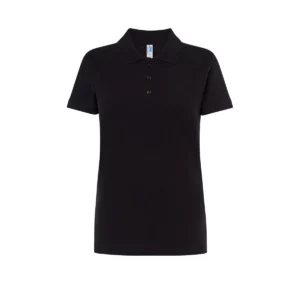 Polo JHK POPL200WK en negro, vista frontal