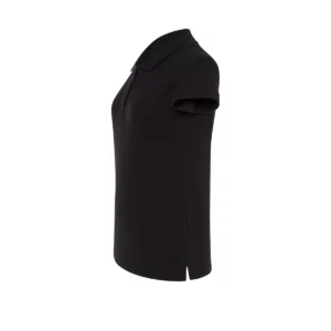 Polo JHK POPL200WK en negro, vista lateral