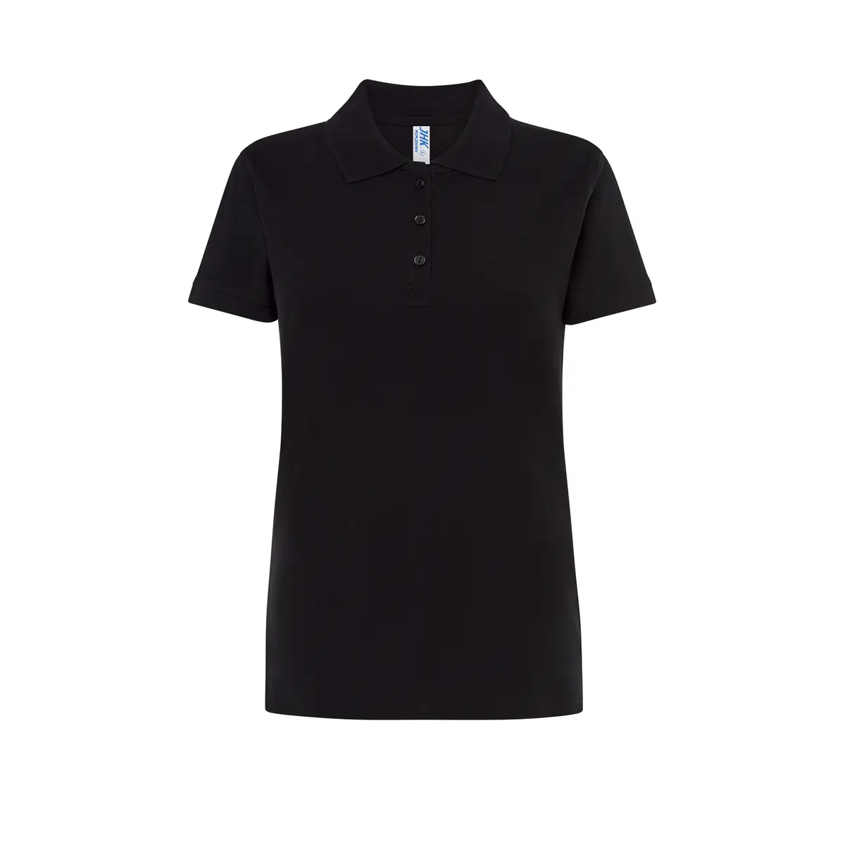 Polo de trabajo mujer JHK POPL200WK 5 Polo JHK POPL200WK en negro, vista frontal