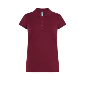 Polo JHK POPL200WK en burdeos, vista frontal
