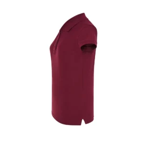 Polo JHK POPL200WK en burdeos, vista lateral