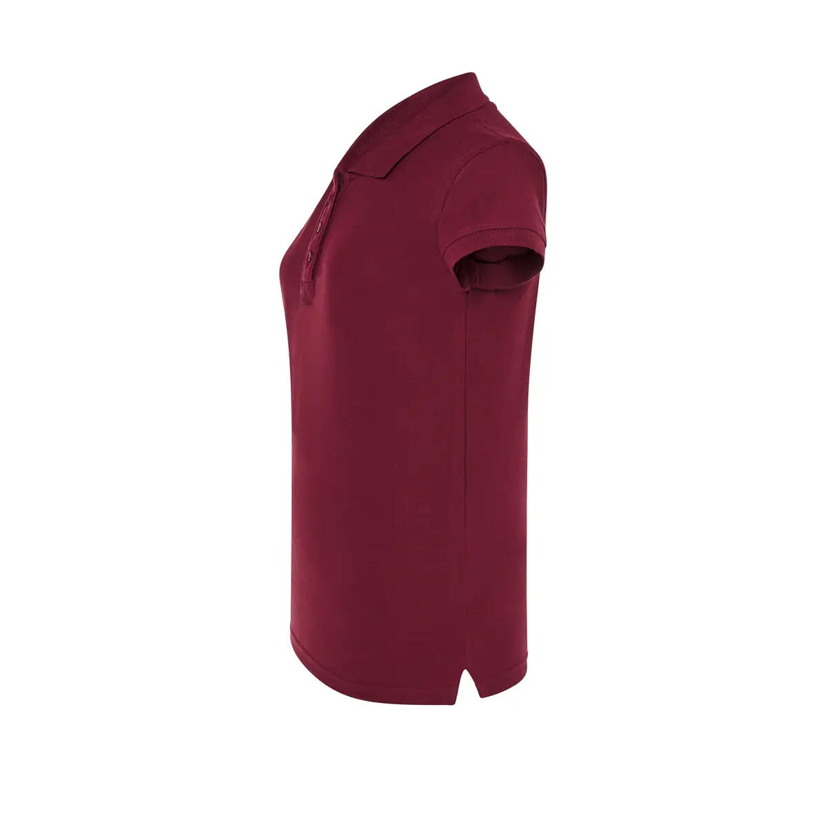 Polo de trabajo mujer JHK POPL200WK 9 Polo JHK POPL200WK en burdeos, vista lateral