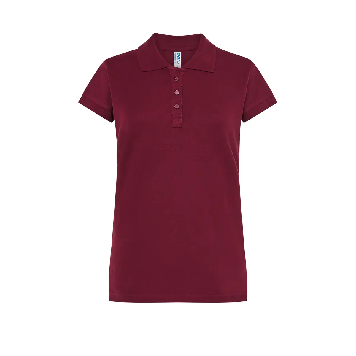 Polo de trabajo mujer JHK POPL200WK 8 Polo JHK POPL200WK en burdeos, vista frontal