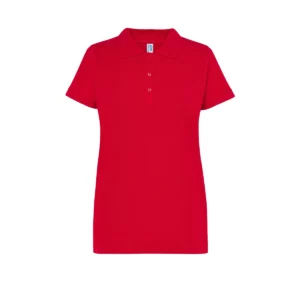 Polo JHK POPL200WK en rojo, vista frontal