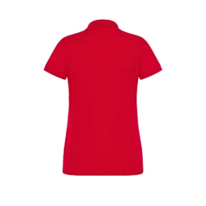 Polo JHK POPL200WK en rojo, vista trasera