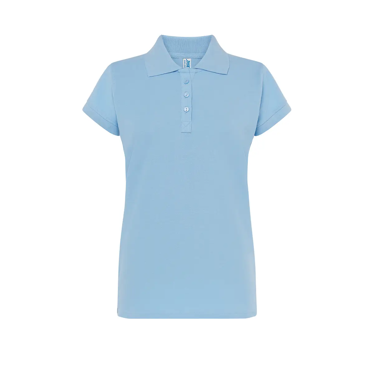 Polo de trabajo mujer JHK POPL200WK 26 Polo JHK POPL200WK en azul cielo, vista frontal