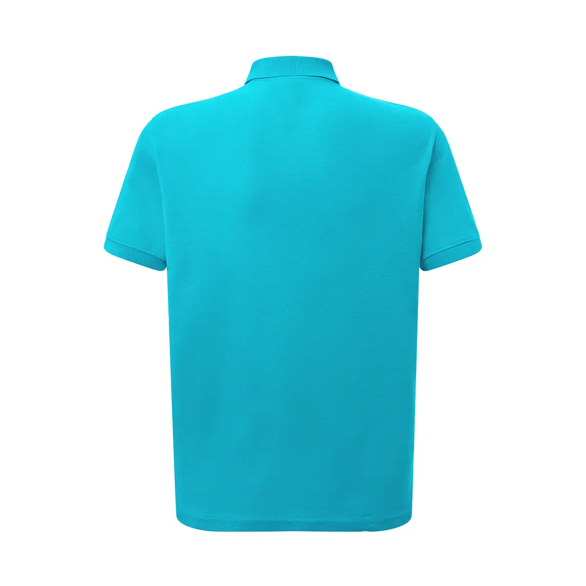 Polo piqué hombre manga corta JHK PORA210 4 Polo JHK PORA210 en aguamarina, vista trasera