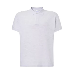 Polo JHK PORA210 en gris jaspeado, vista frontal