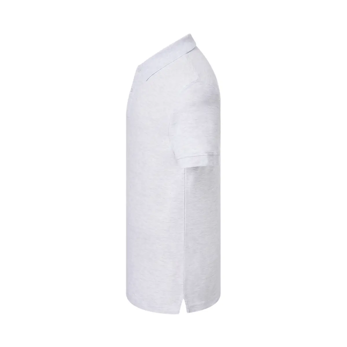 Polo piqué hombre manga corta JHK PORA210 6 Polo JHK PORA210 en gris jaspeado, vista lateral