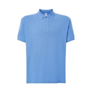 Polo JHK PORA210 en azul azur, vista frontal