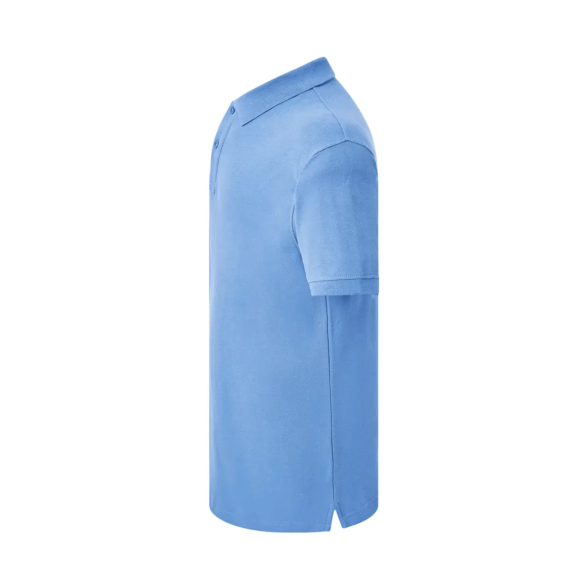 Polo piqué hombre manga corta JHK PORA210 9 Polo JHK PORA210 en azul azur, vista lateral