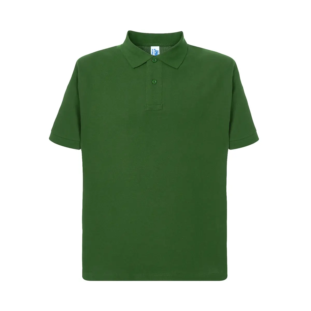 Polo piqué hombre manga corta JHK PORA210 11 Polo JHK PORA210 en verde botella, vista frontal