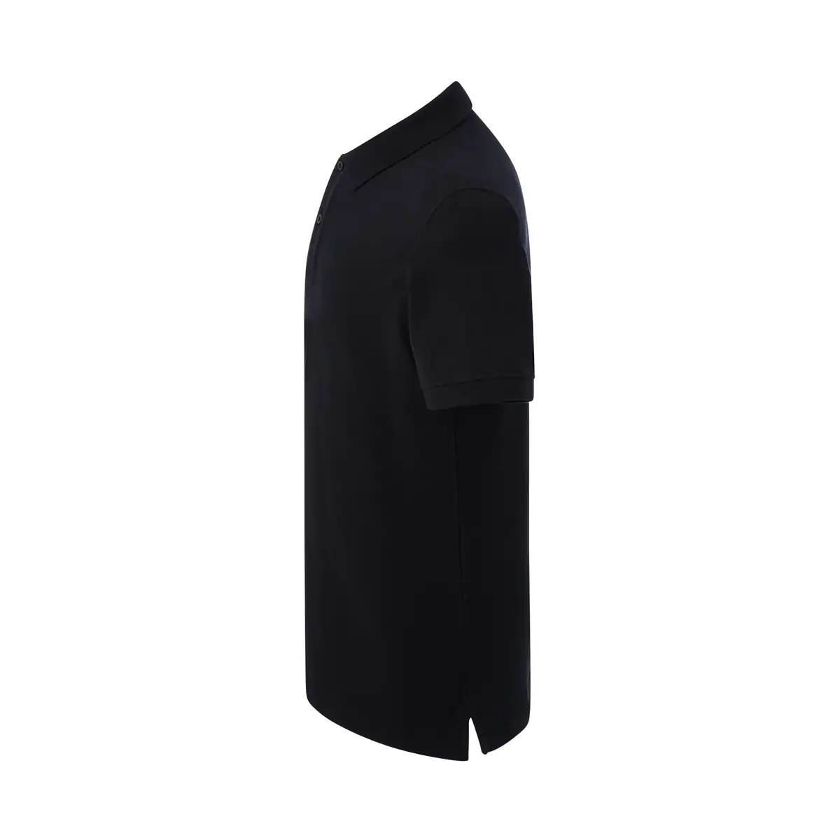 Polo piqué hombre manga corta JHK PORA210 18 Polo JHK PORA210 en negro, vista lateral