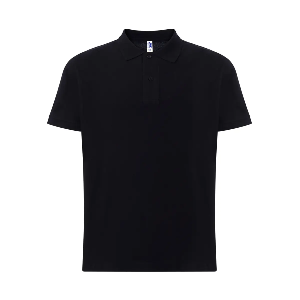 Polo piqué hombre manga corta JHK PORA210 17 Polo JHK PORA210 en negro, vista frontal