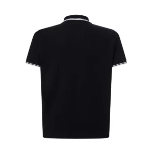 Polo JHK PORA210 en negro y blanco, vista trasera