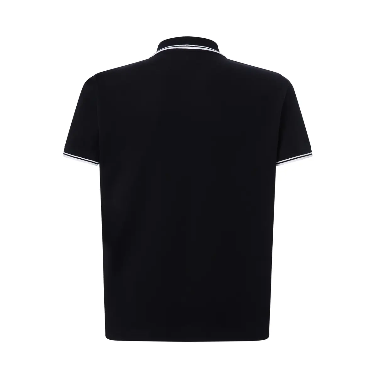 Polo piqué hombre manga corta JHK PORA210 25 Polo JHK PORA210 en negro y blanco, vista trasera