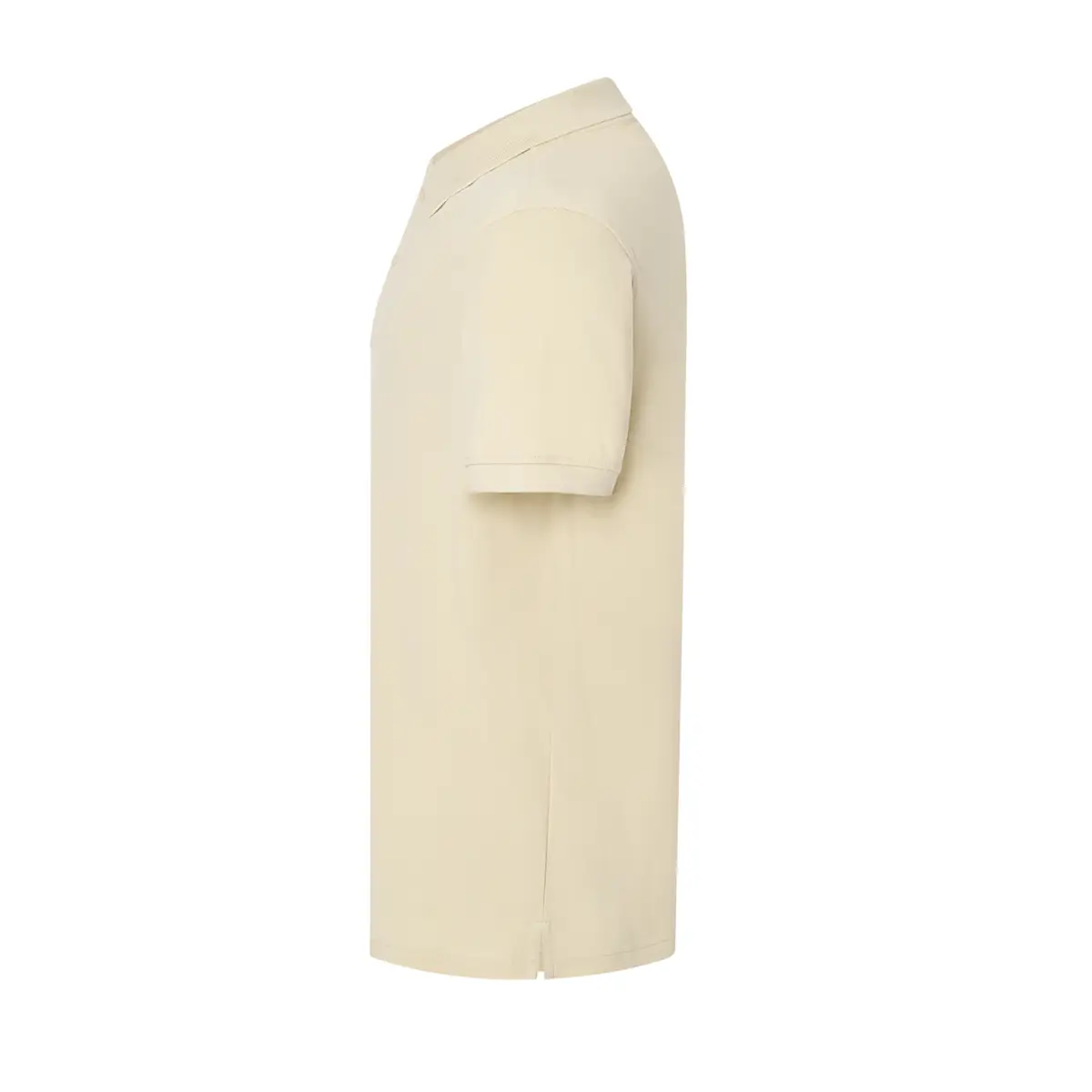 Polo piqué hombre manga corta JHK PORA210 27 Polo JHK PORA210 en crema mantequilla, vista lateral