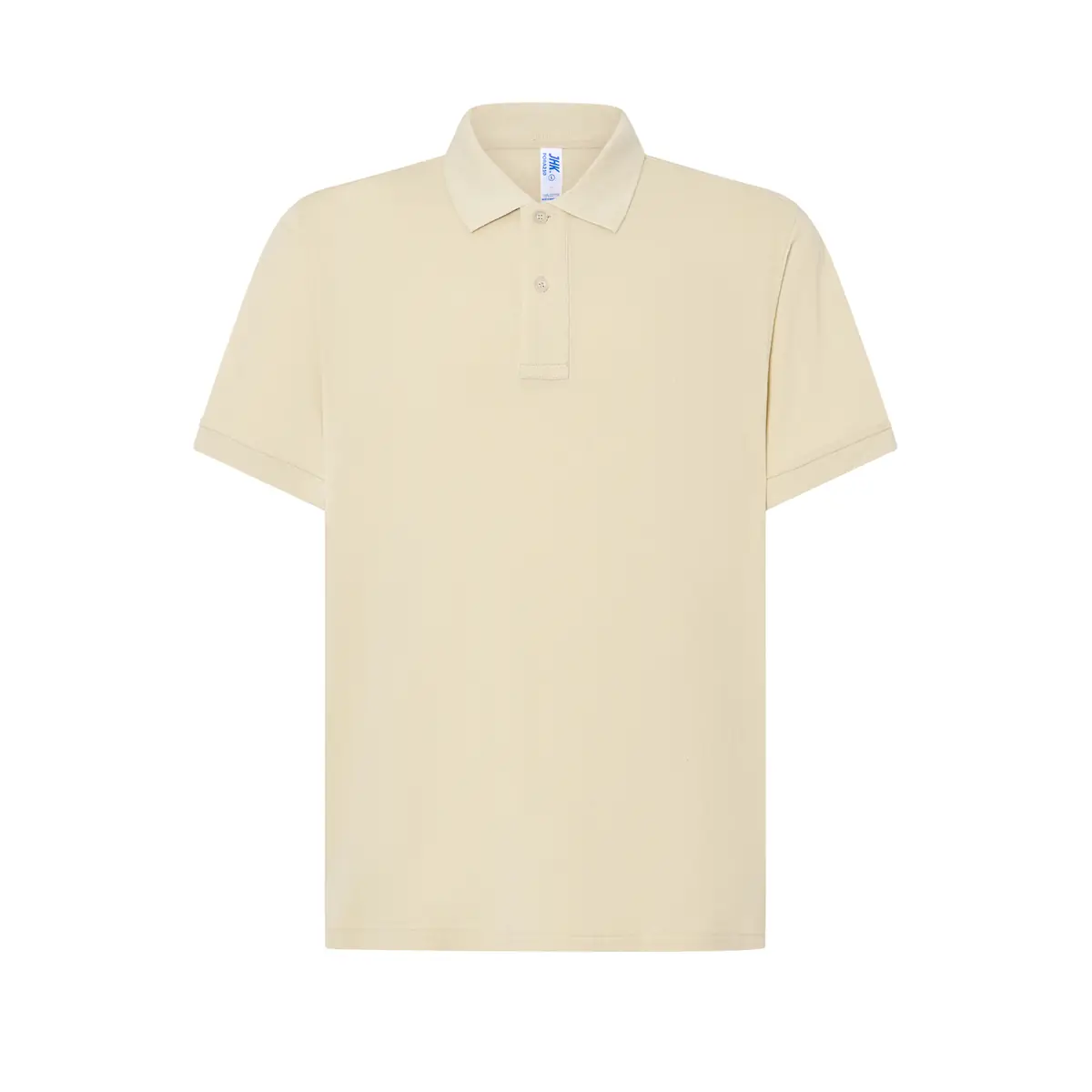 Polo piqué hombre manga corta JHK PORA210 26 Polo JHK PORA210 en crema mantequilla, vista frontal