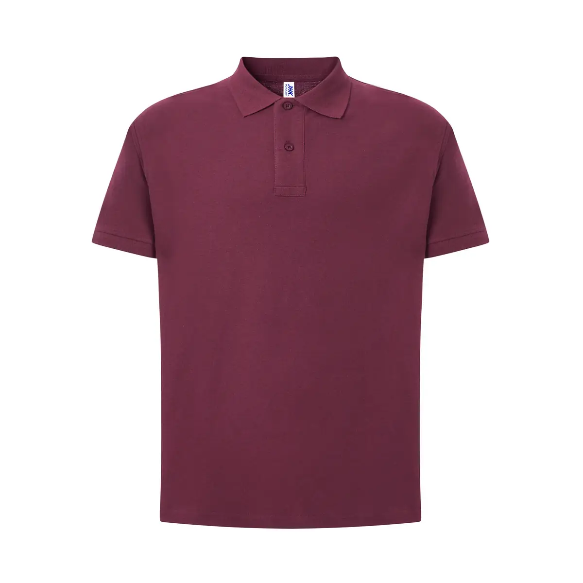 Polo piqué hombre manga corta JHK PORA210 29 Polo JHK PORA210 en burdeos, vista frontal