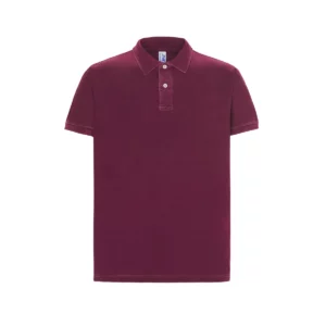 Polo JHK PORA210 en burdeos lavado, vista frontal
